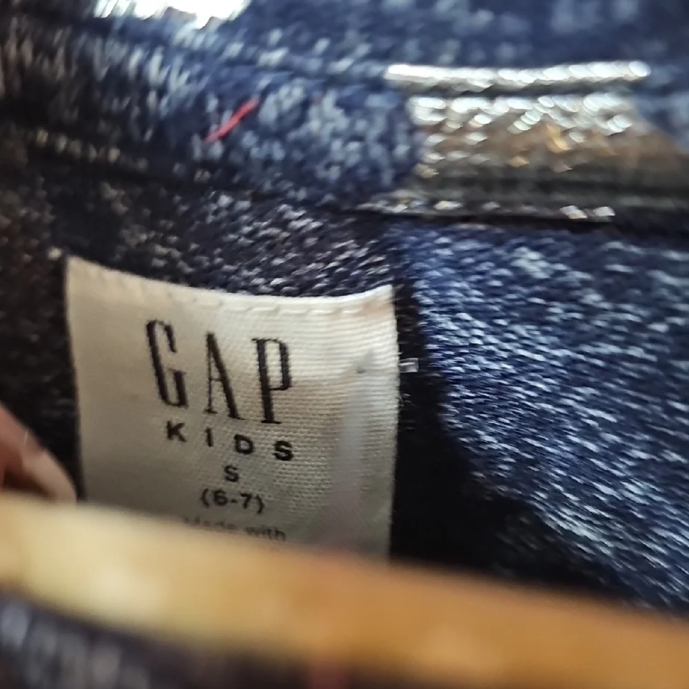 Gap Kids NWT Blue Star Patterned Soft Long Sleeve Tie Front Top Size Small 6/7